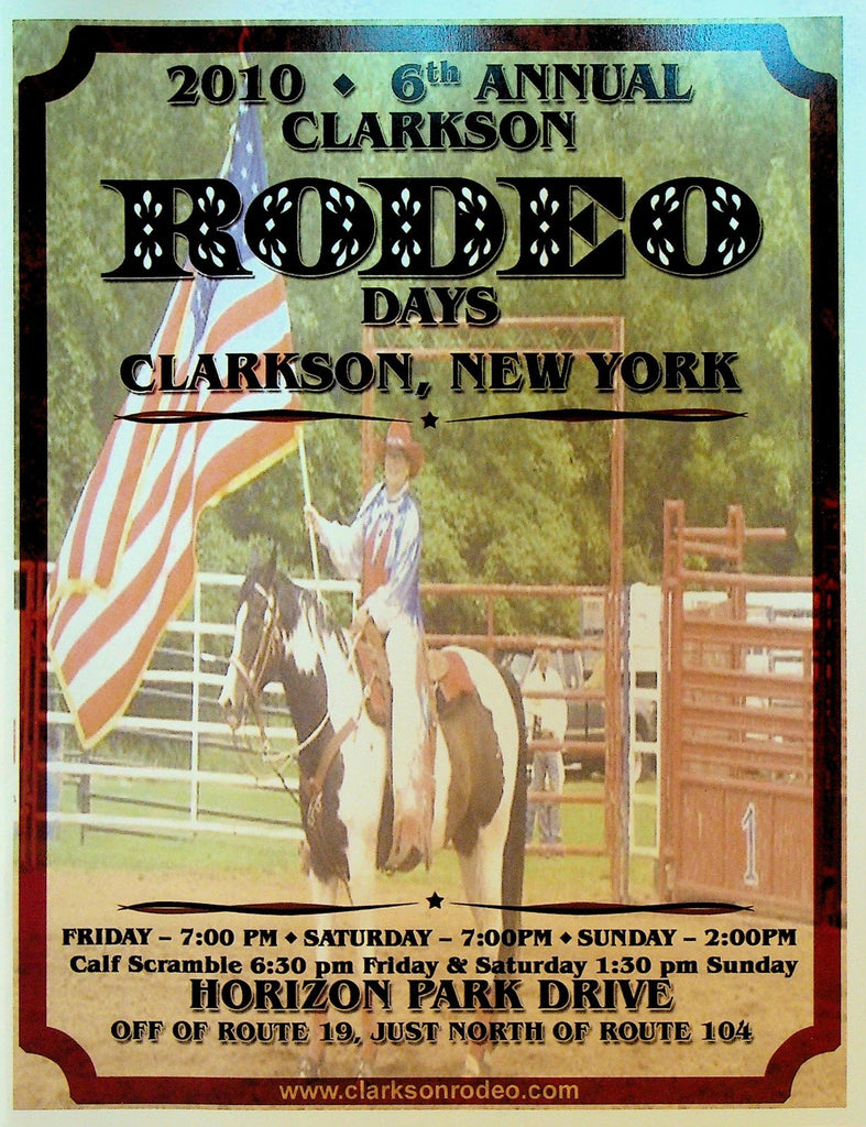 Clarkson NY Rodeo Days Program 2010 Upstate New York0