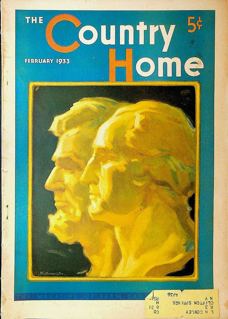 Country Home Magazine February 1933 Abraham Lincoln George Washington 0