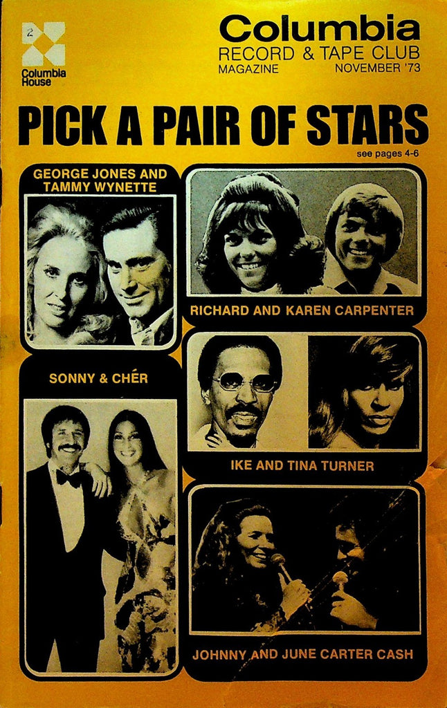 Columbia House Record Club Magazine November 1973 Sonny & Cher Johnny Cash0