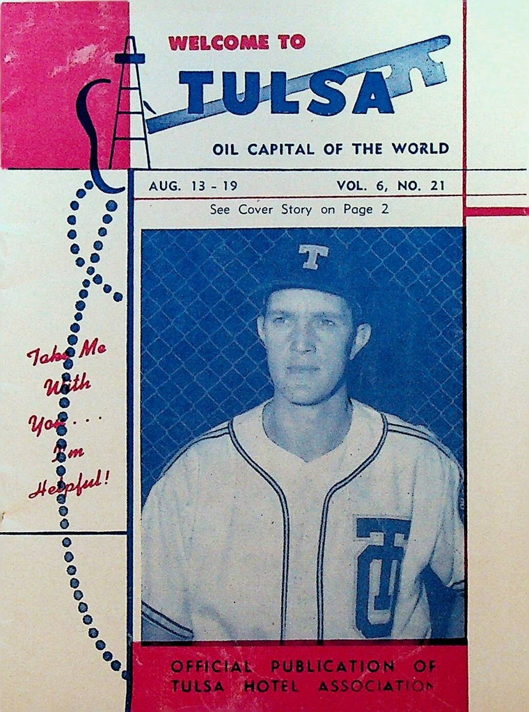 Welcome to Tulsa Oklahoma August 13 1955 Joe Macko Oilers Baseball0
