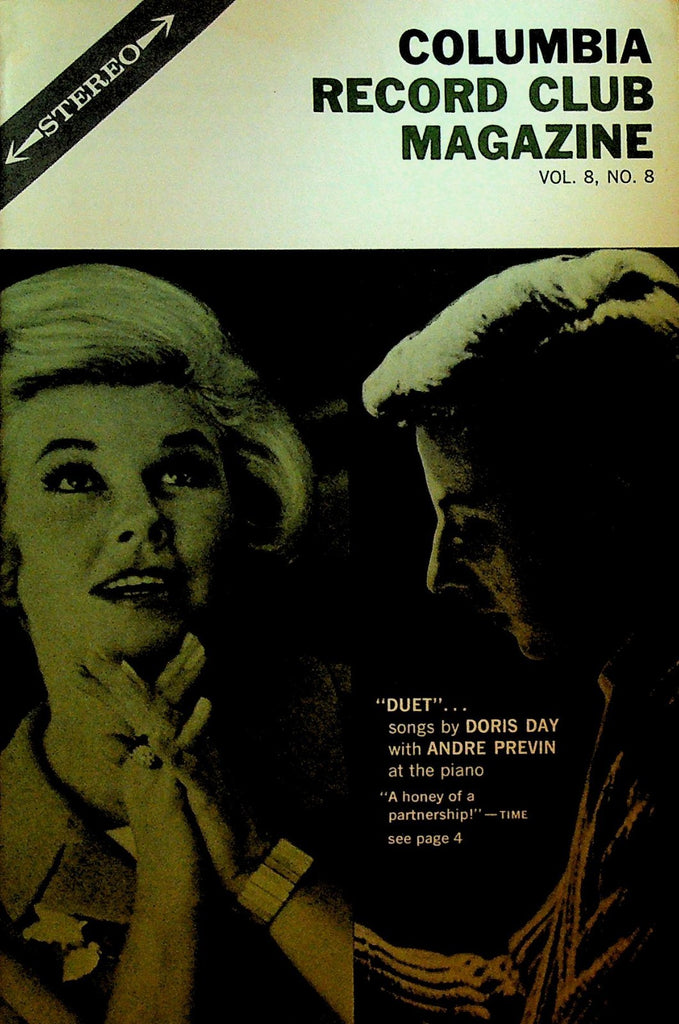 Columbia House Record Club Magazine 1962 Vol 8 #8 Stereo Doris Day Andre Previn0