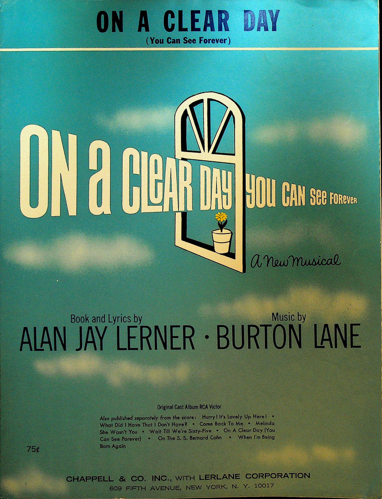 On a Clear Day Sheet Music