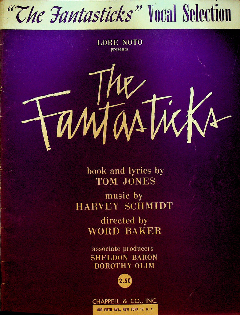 The Fantasticks Vocal Selection Sheet Music