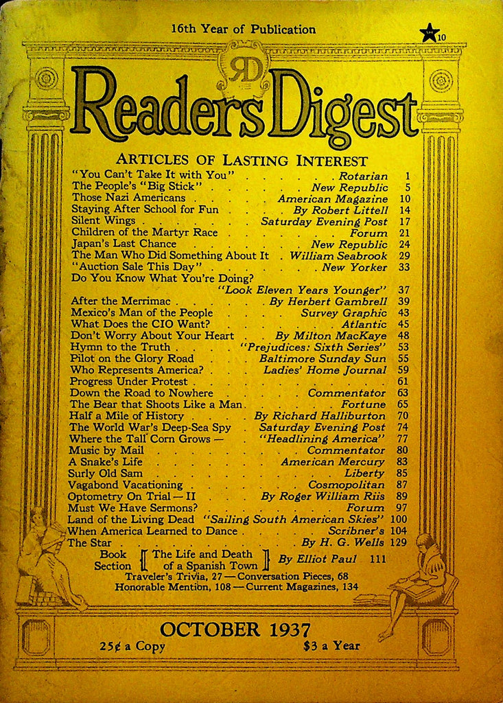 Reader's Digest October 1937