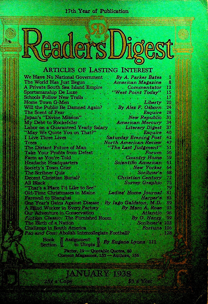 Reader's Digest January 1938