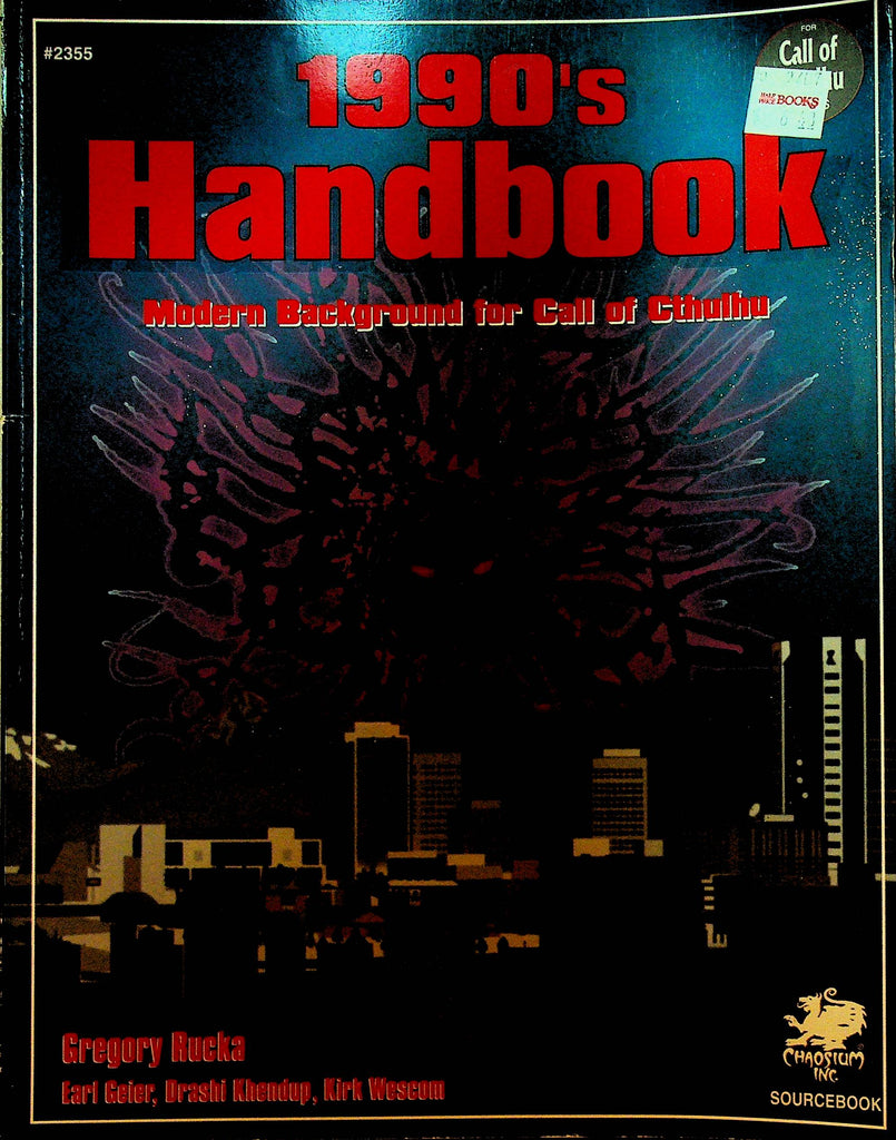 1990s Handbook Modern Background for Call of Cthulhu