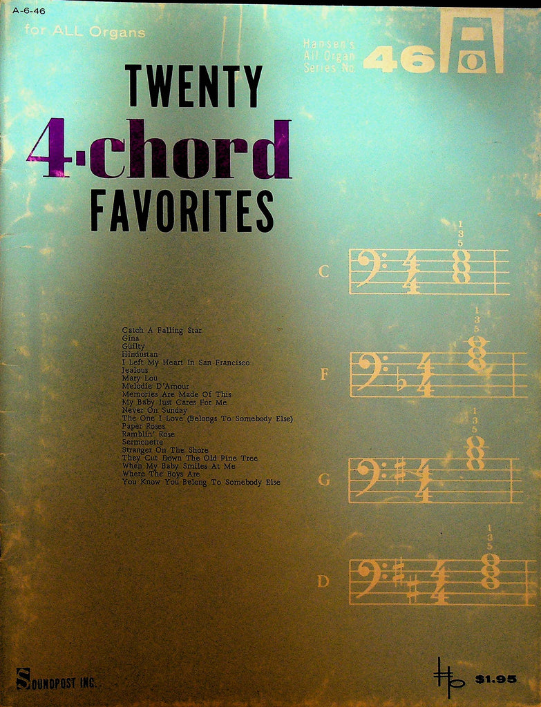 Twenty 4-Chord Favorites For All Organs
