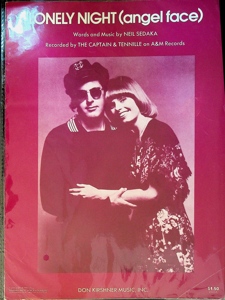 Lonely Night Angel Face Sheet Music Captain and Tennille