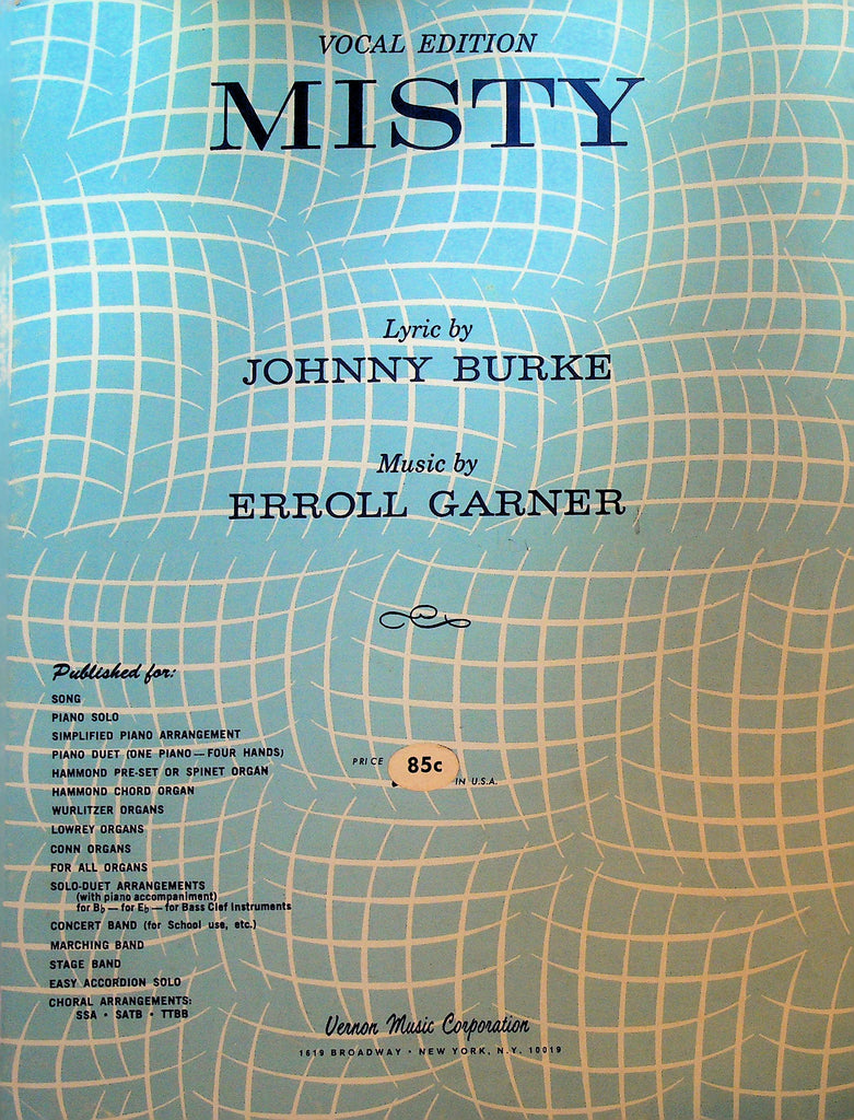 Misty Vocal Edition Sheet Music