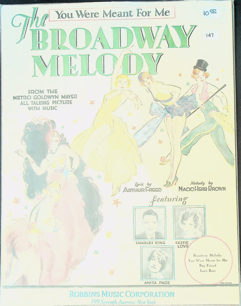 You Were Meant for Me Sheet Music The Broadway Melody