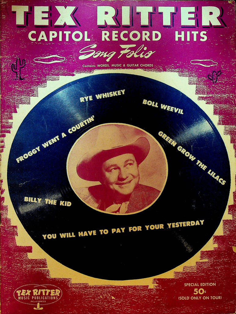 Tex Ritter Capitol Record Hits Song Folioi