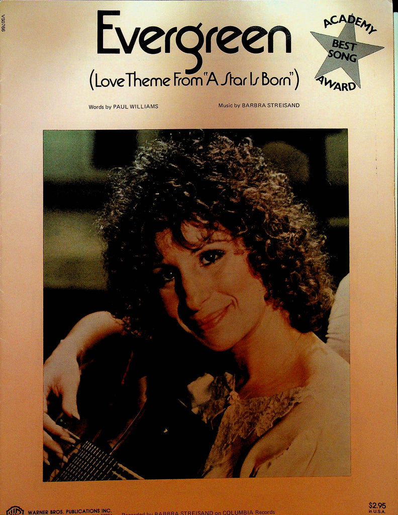 Evergreen Sheet Music Love Theme From a Star is Born Barbra Streisand