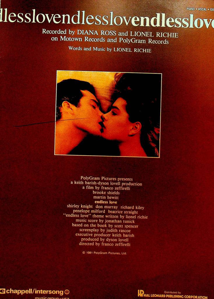 Endless Love Sheet Music Lionel Richie Diana Ross
