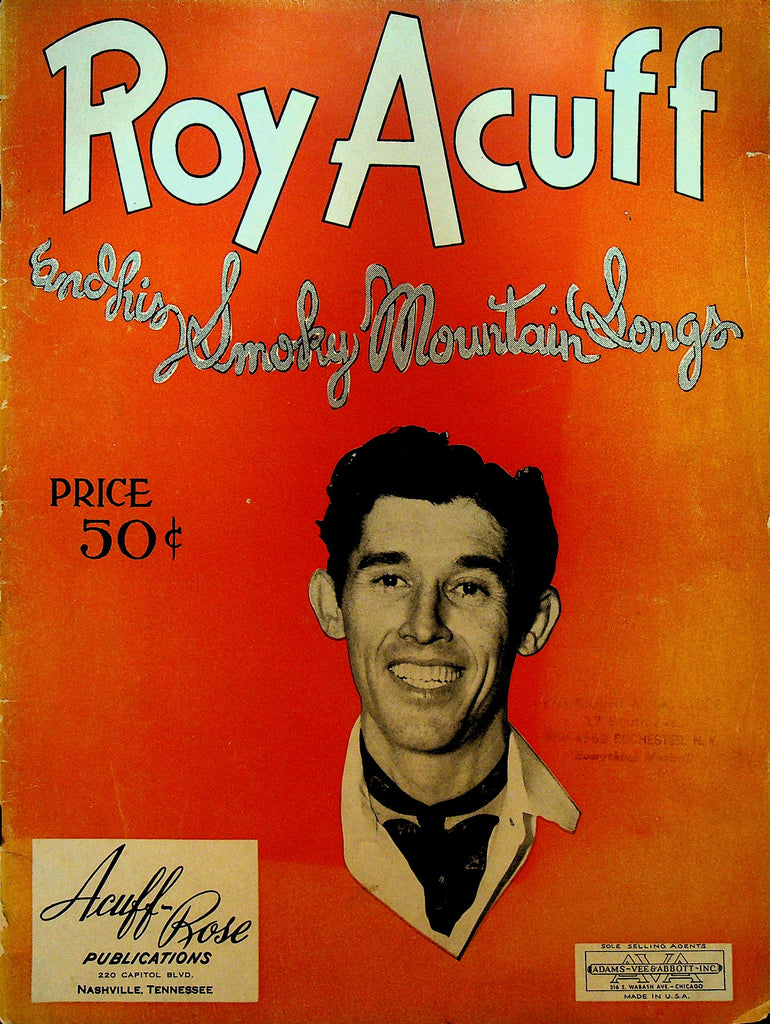 Roy Acuff and his Smokey Mountain Songs Songbook