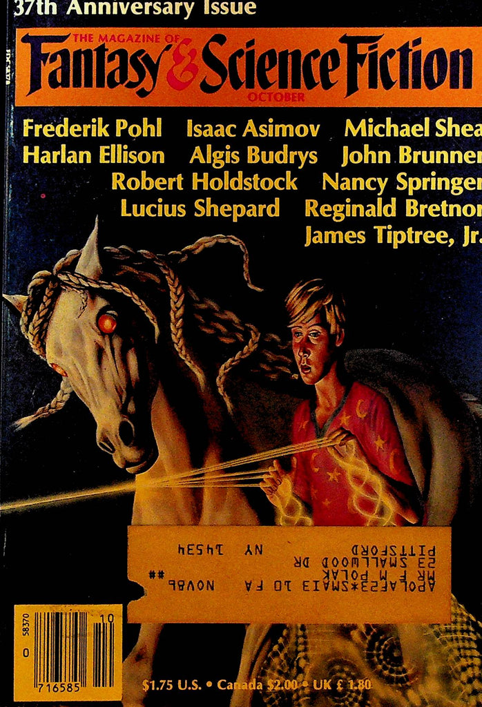 Magazine of Fantasy & Science Fiction October 1986