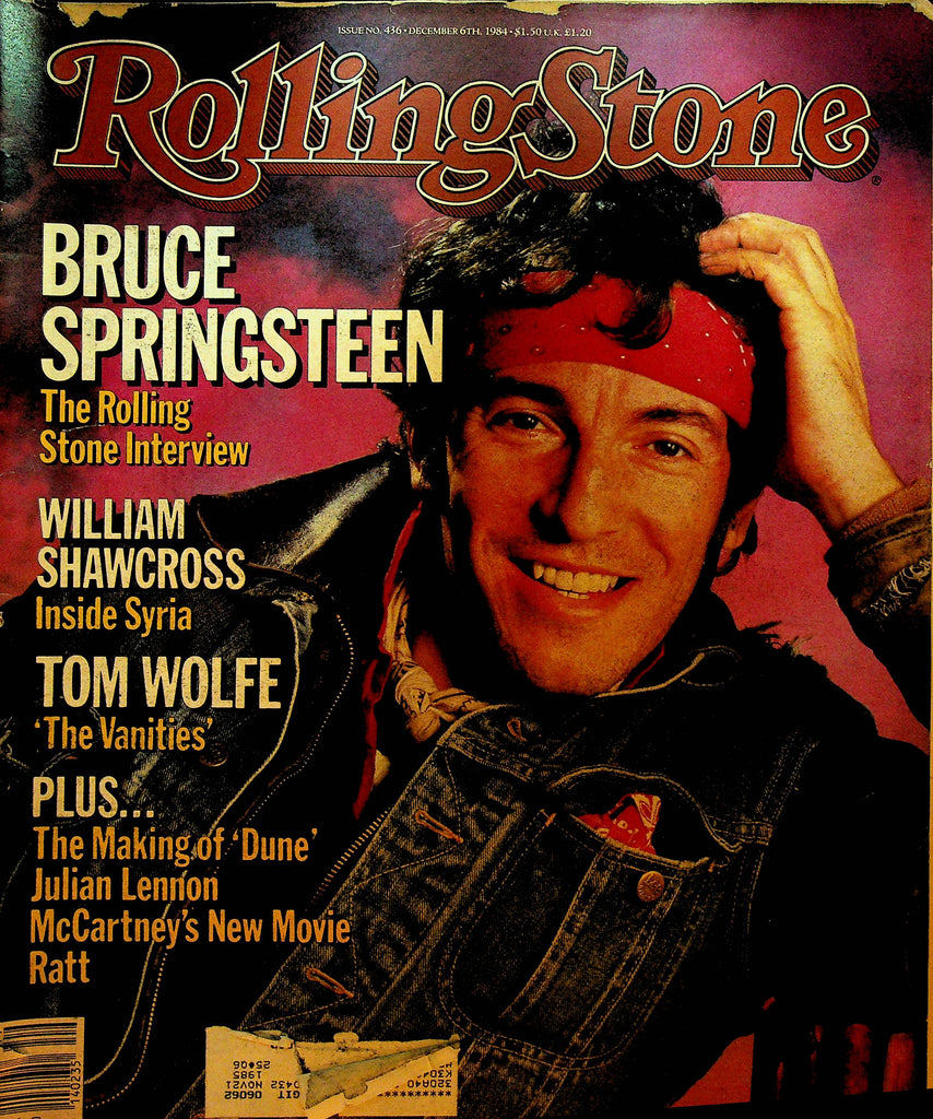 Rolling Stone Magazine 436 December 6 1984 Bruce Springsteen