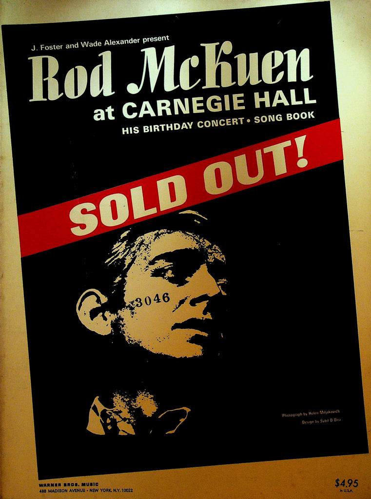 Rod McKuen at Carnegie Hall Sold Out Songbook
