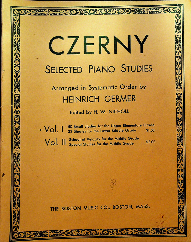 Czerny Selected Piano Studies Volume 1