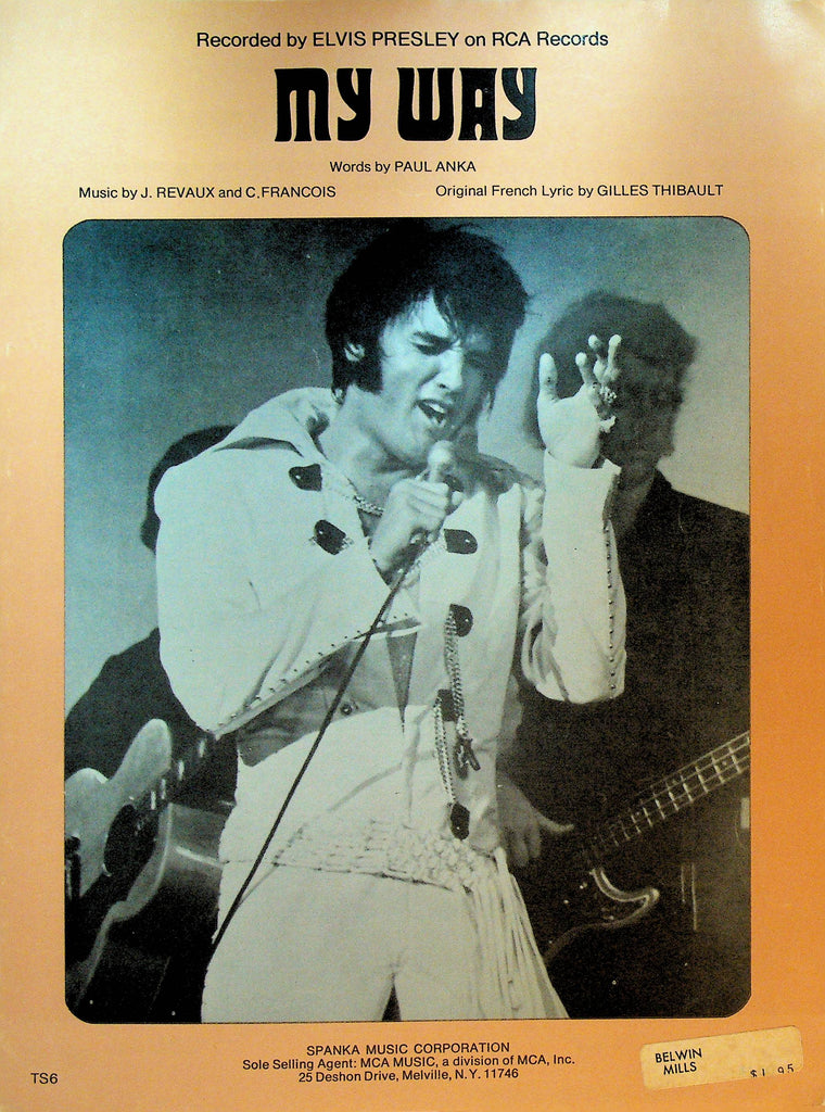 My Way Sheet Music Elvis Presley