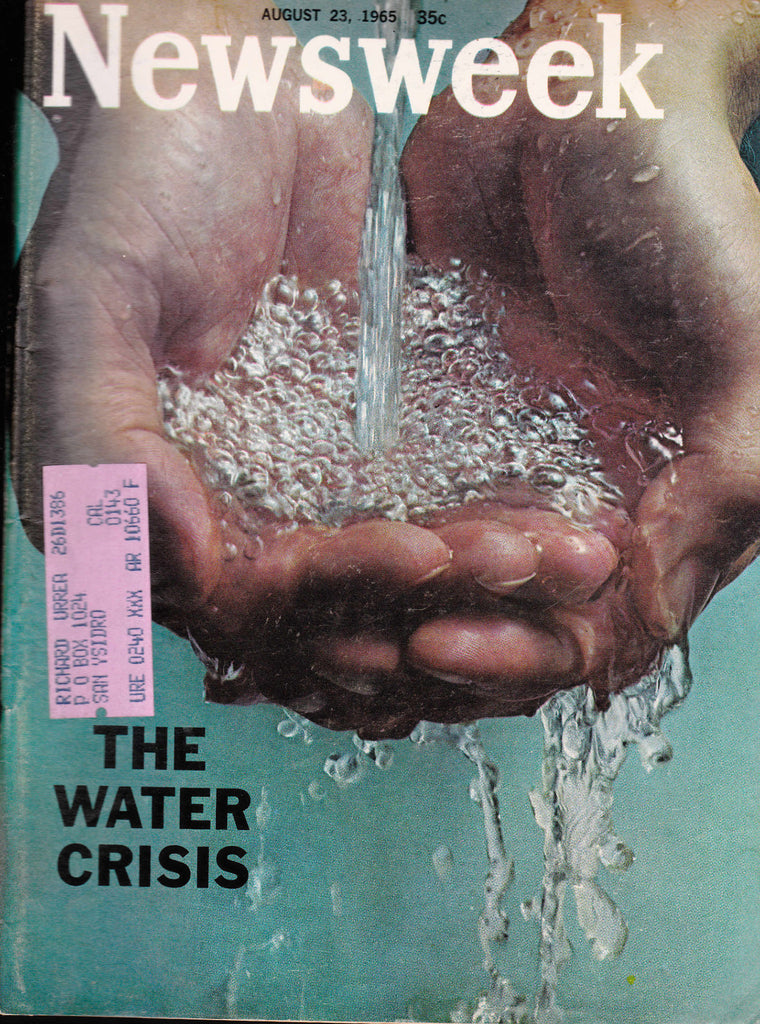 Newsweek Magazine- Water Crisis Los Angeles Riots, Vietnam August 23 19650