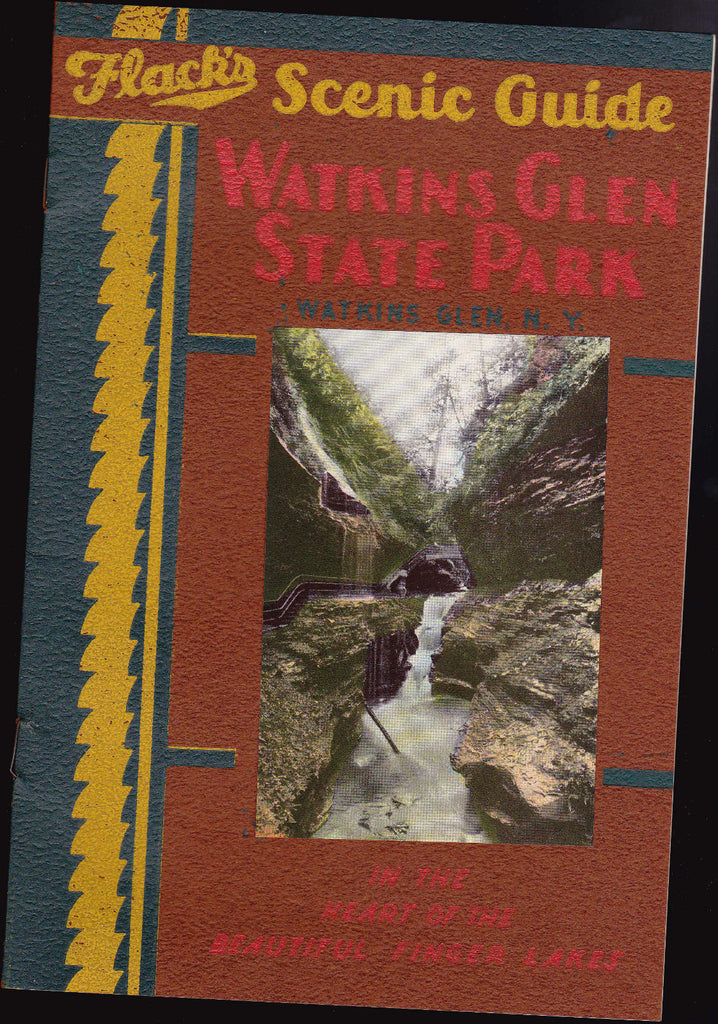 Watkins Glen New York Flack's Scenic Guide booklet with mailer0