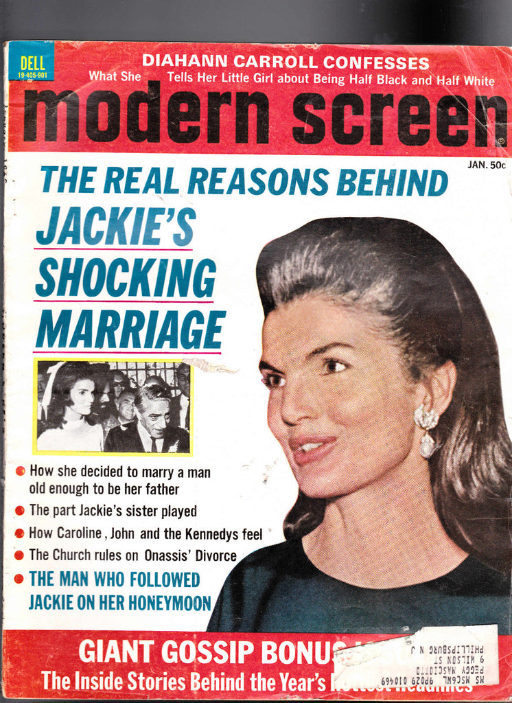 Modern Screen Steve McQueen Jackie Kennedy Onassis Diahann Carroll January 19690