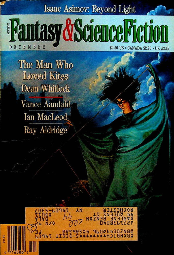 Fantasy & Science Fiction Magazine December 1991