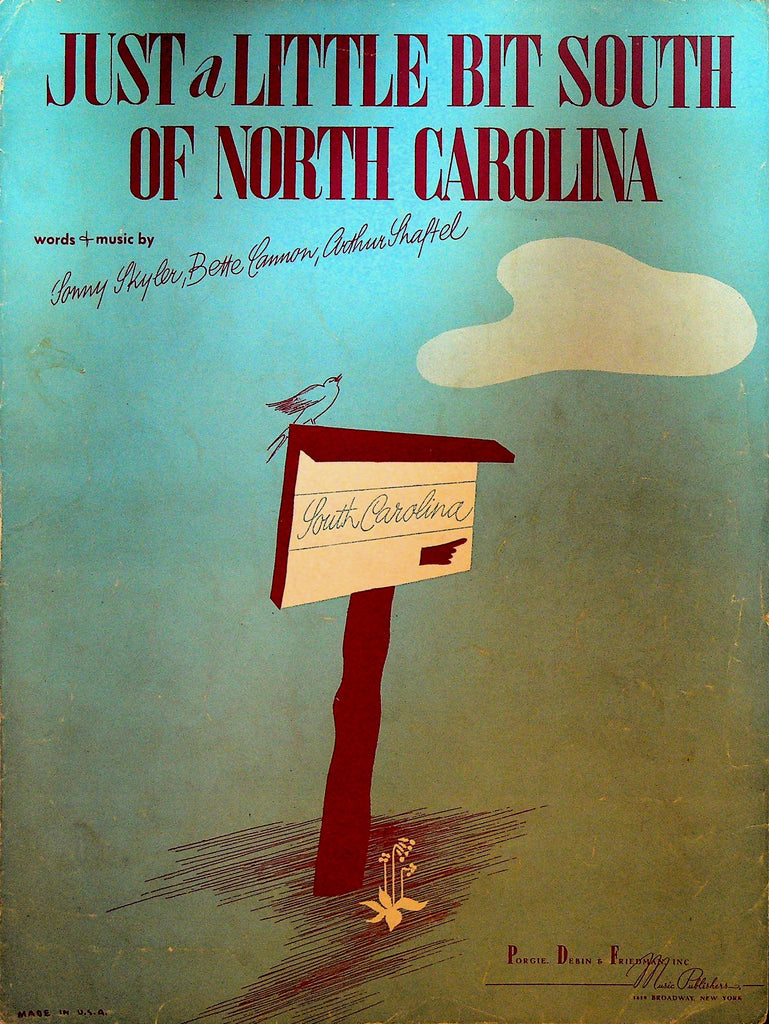 Just a Little Bit South of North Carolina Sheet Music