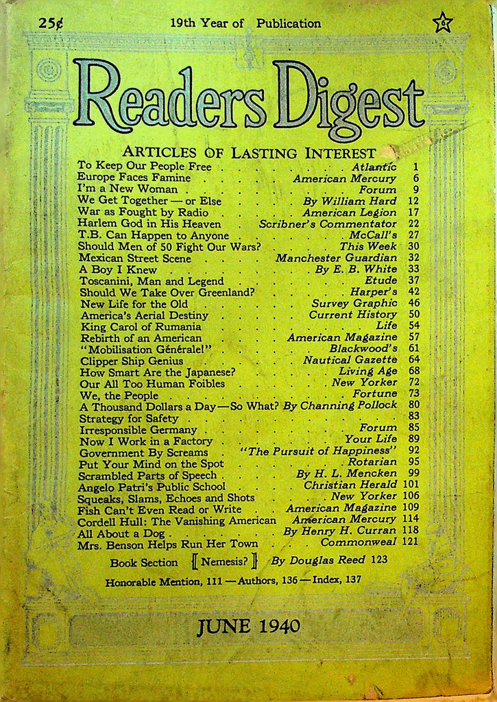 Reader's Digest June 1940