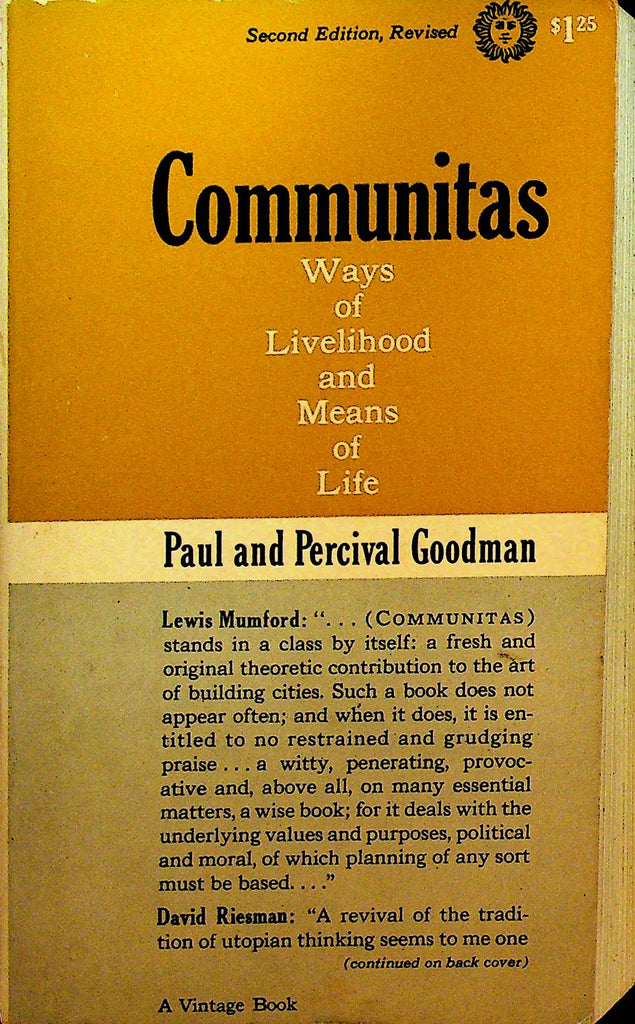 Communitas Ways of Livelihood and Means of Life