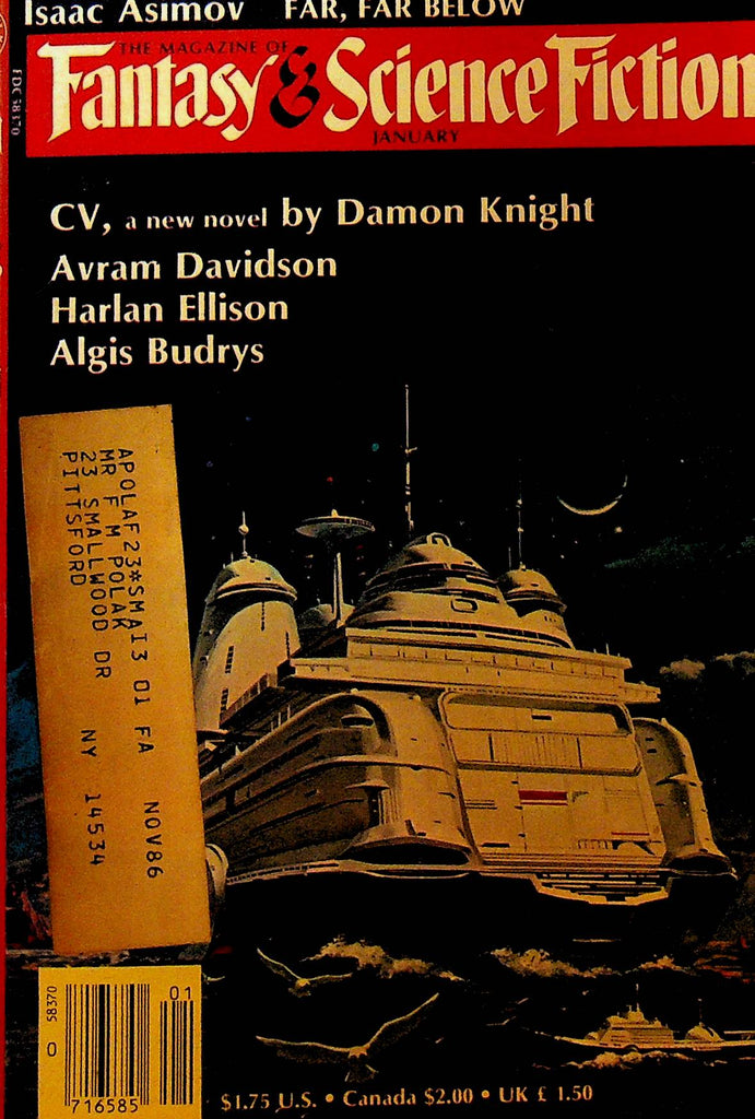 Magazine of Fantasy & Science Fiction January 1985