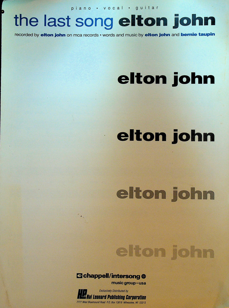 The Last Song by Elton John Sheet Music
