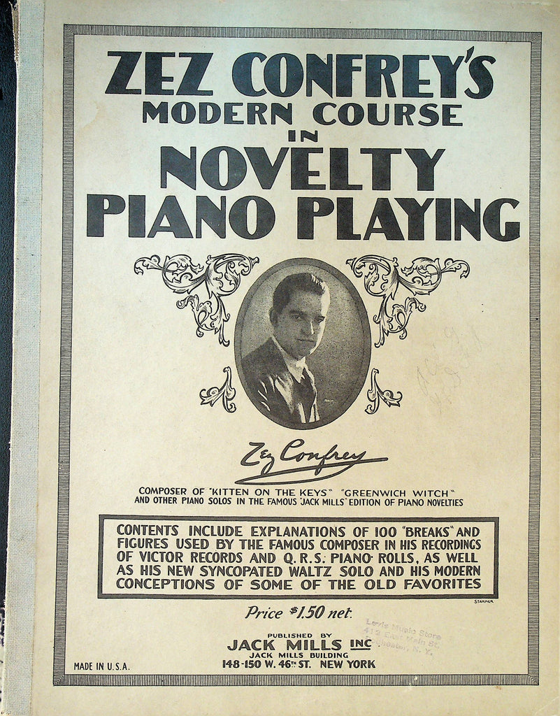 Zez Confrey's Modern Course in Novelty Piano Playing Songbook