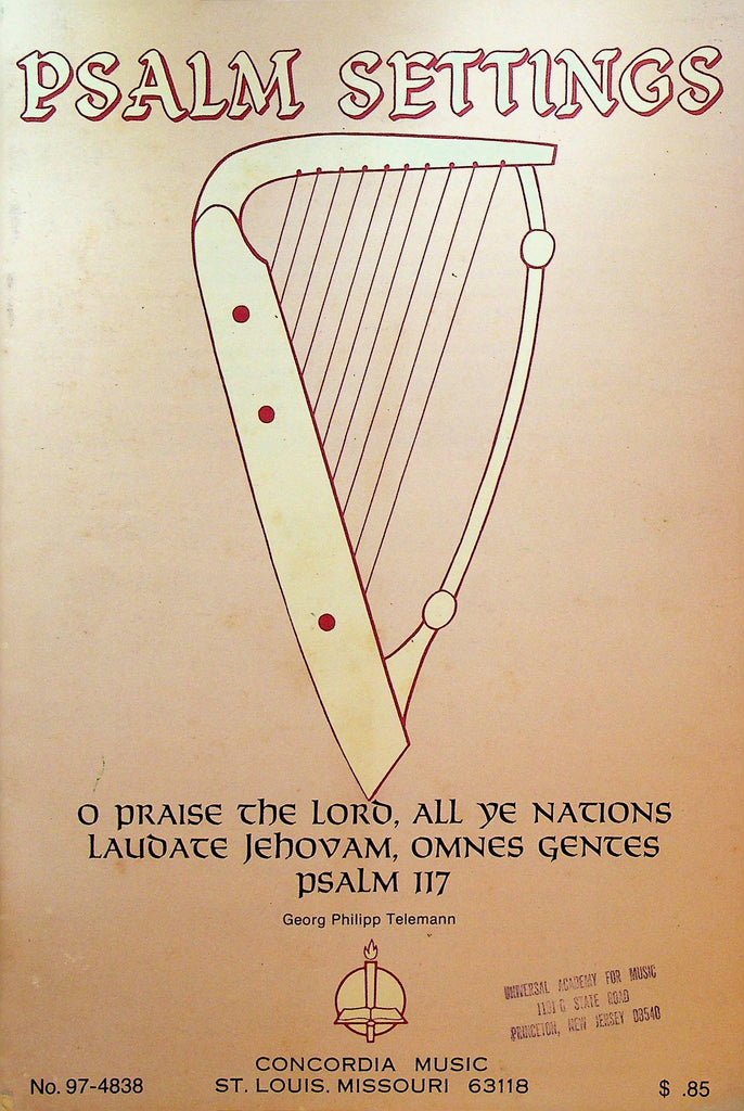 Psalm Settings Songbook by Georg Philipp Telemann