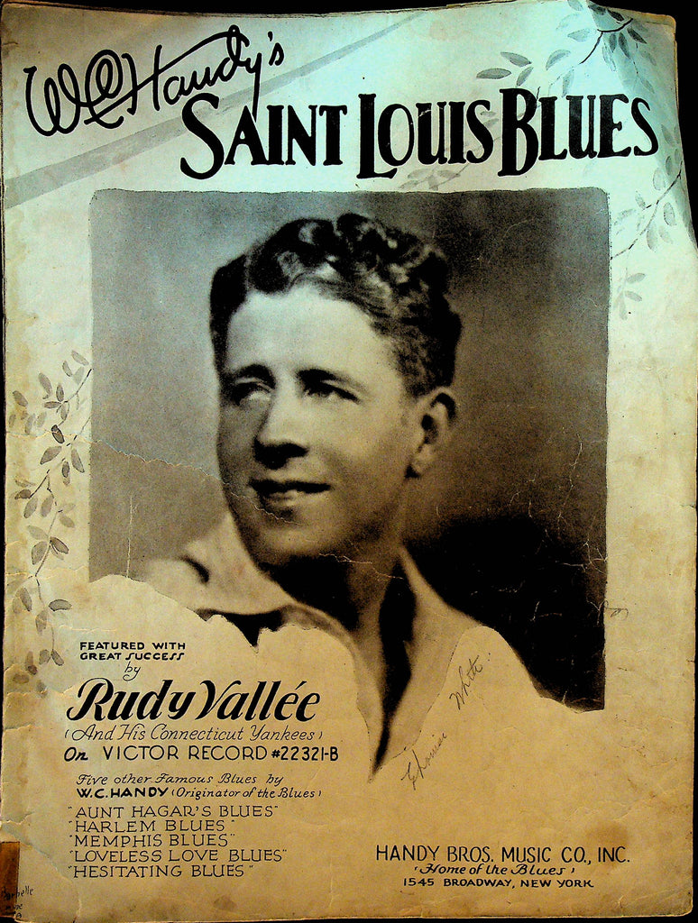WC Handy's St Louis Blues Sheet Music Rudy Vallee