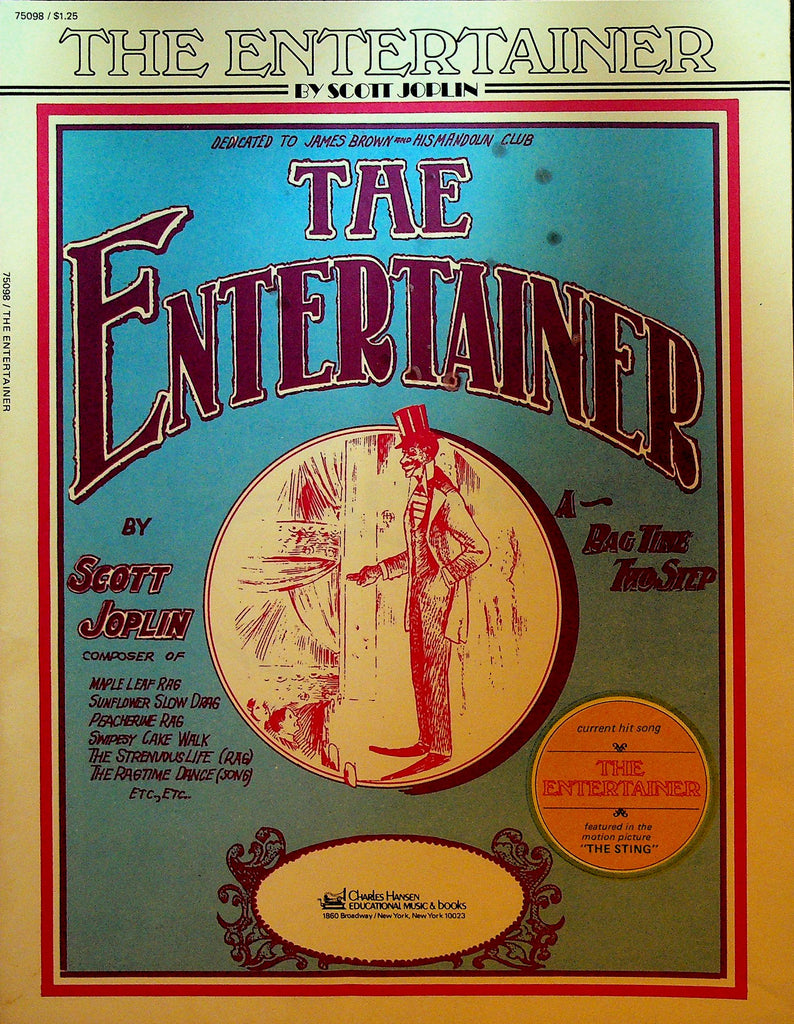 The Entertainer by Scott Joplin Sheet Music
