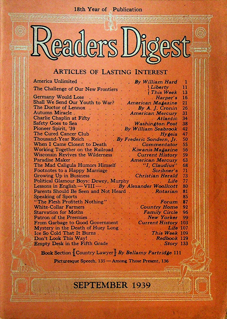 Reader's Digest September 1939