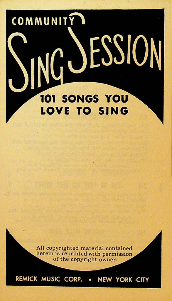 Community Sing Session 101 Songs You Love to Sing