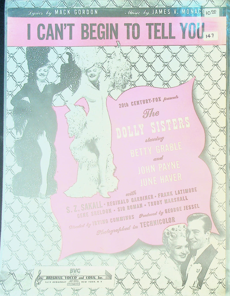 I Can't Begin to Tell You Sheet Music