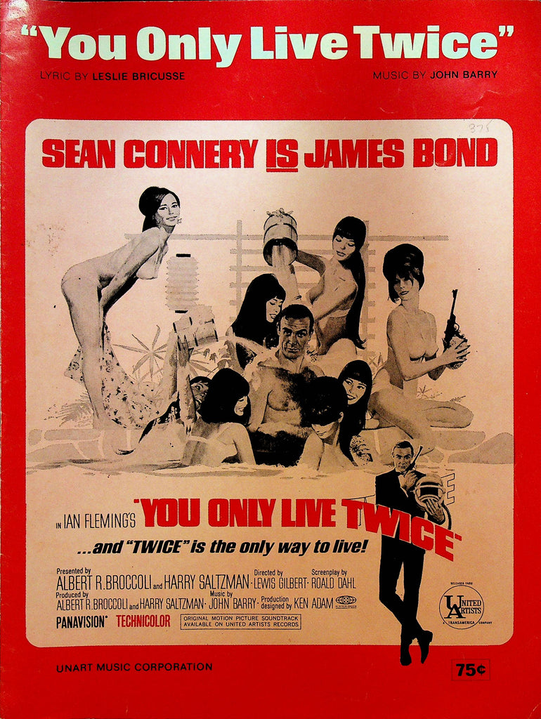 You Only Live Twice Sheet Music James Bond Sean Connery