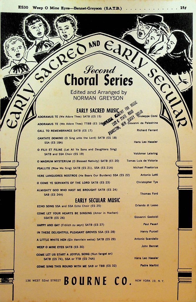 Weep O Mine Eyes Choral Series