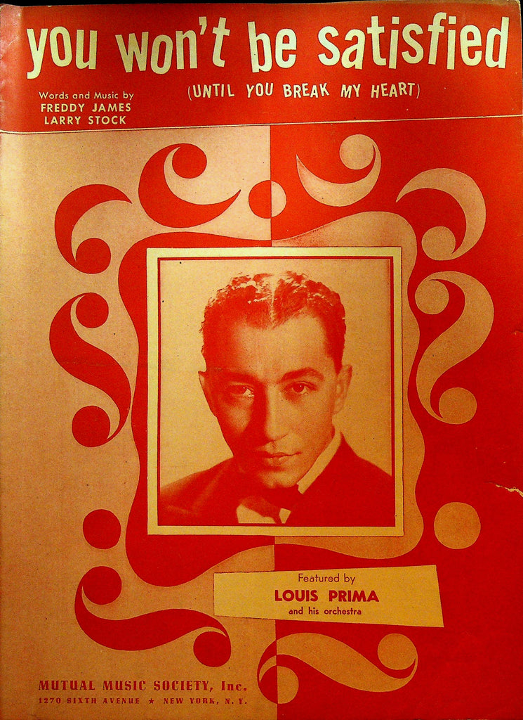 You Won't Be Satisfied Sheet Music