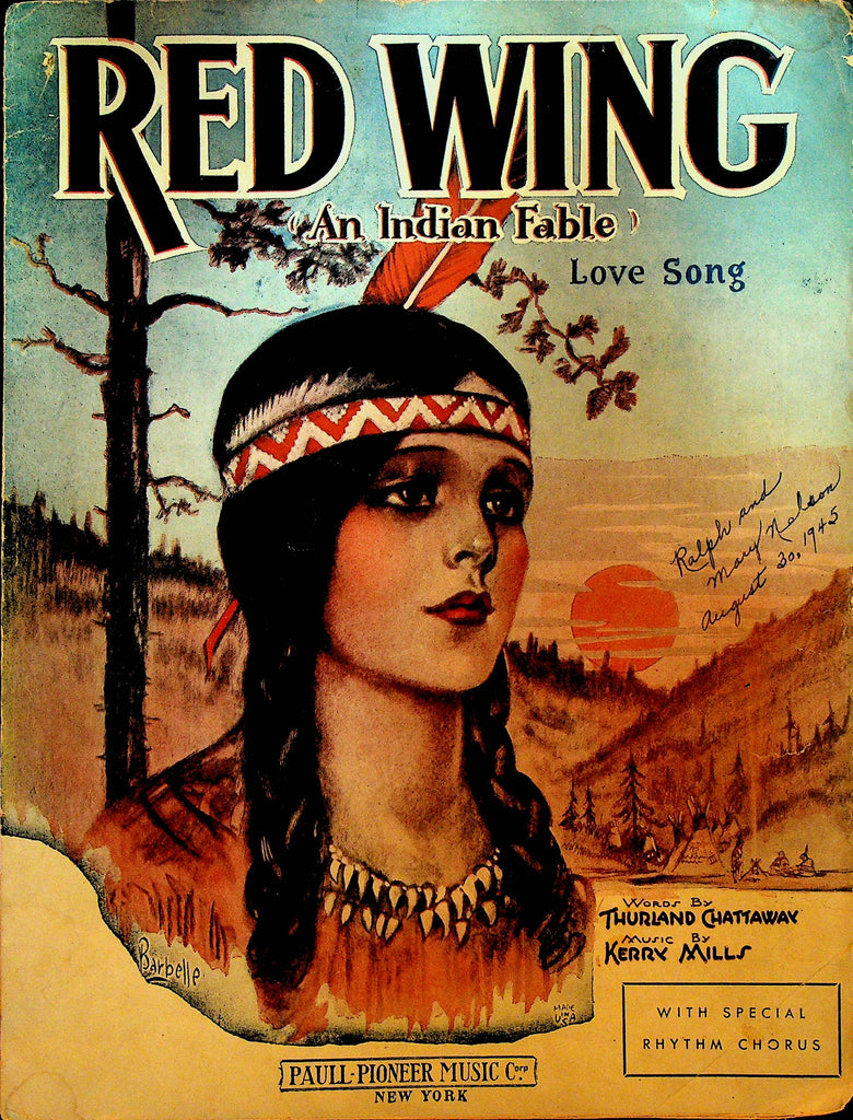 Red Wing An Indian Fable Sheet Music