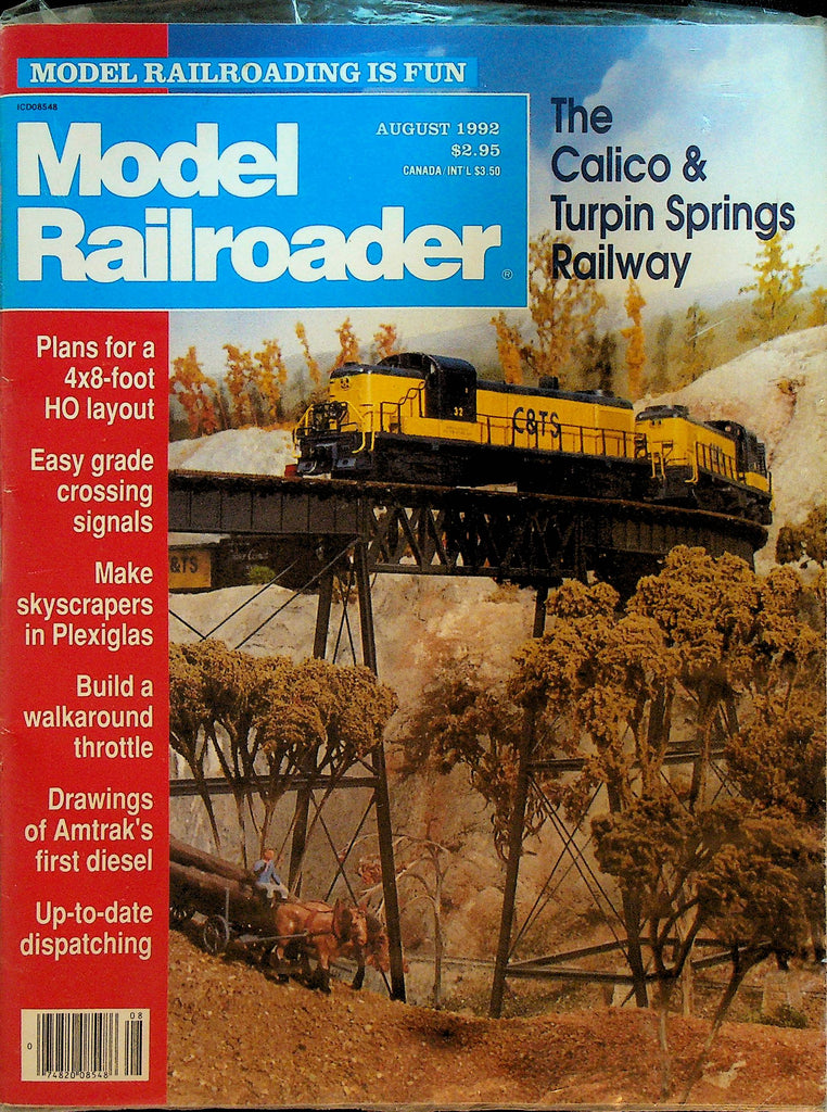 Model Railroader Magazine August 1992