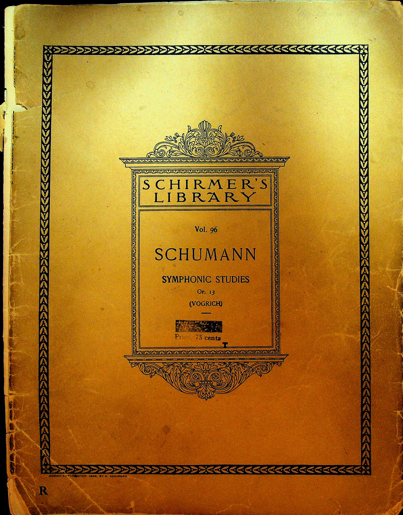 Schirmer's Library Vol 96 Schumann Symphonic Studies Op 13