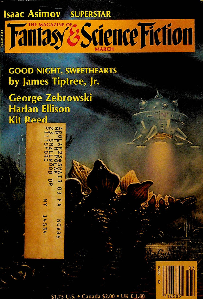 Magazine of Fantasy & Science Fiction March 1986
