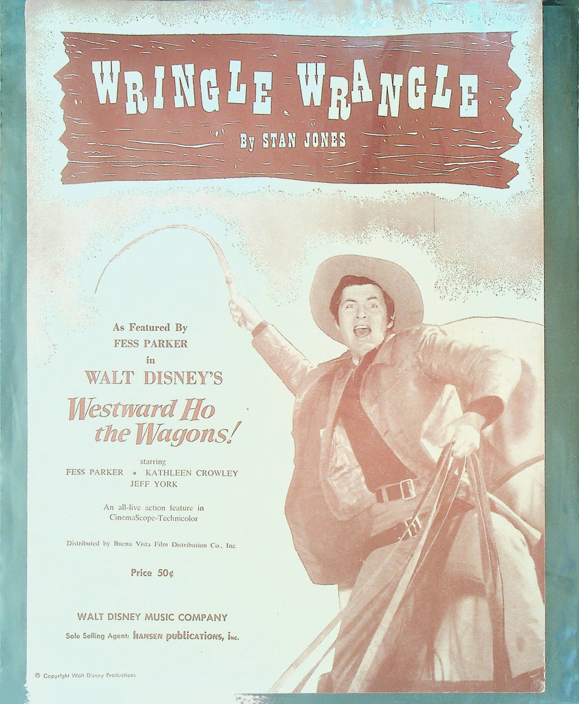 Wringle Wrangle Sheet Music Walt Disney Westward Ho the Wagons
