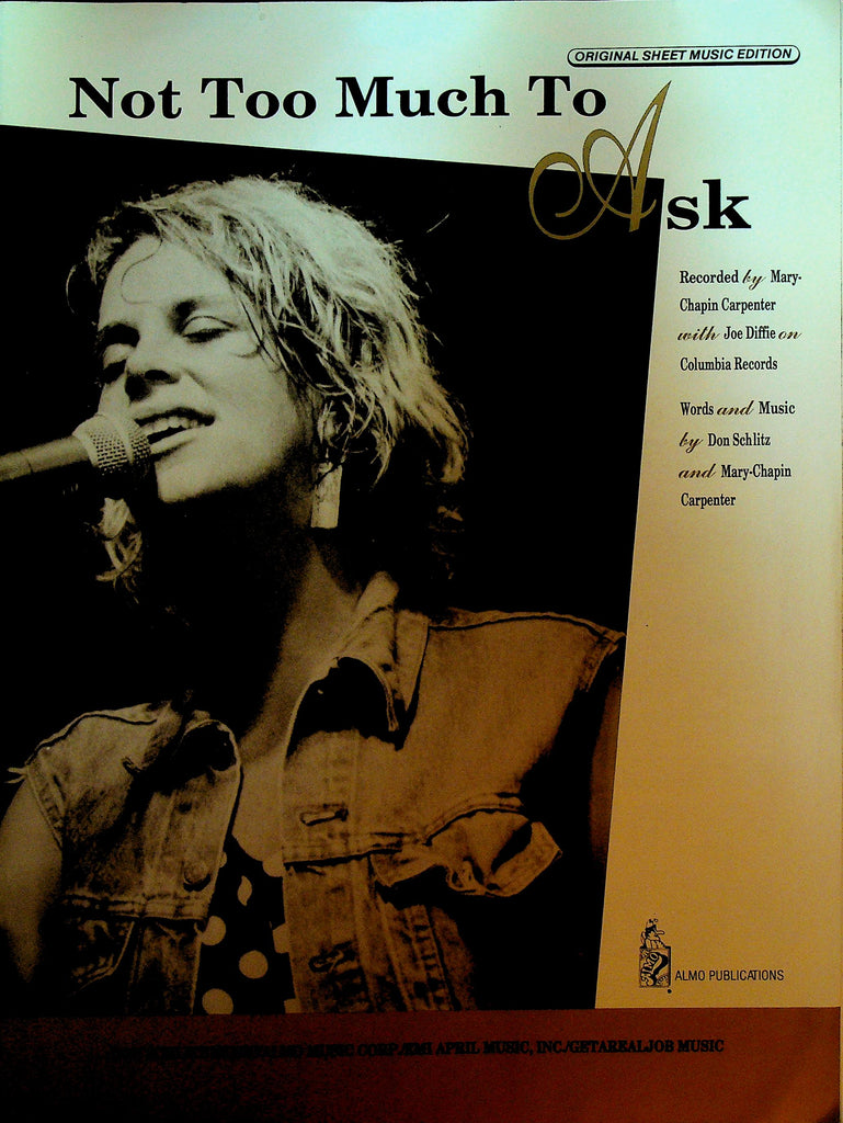 Not Too Much To Ask Sheet Music Mary Chapin Carpenter