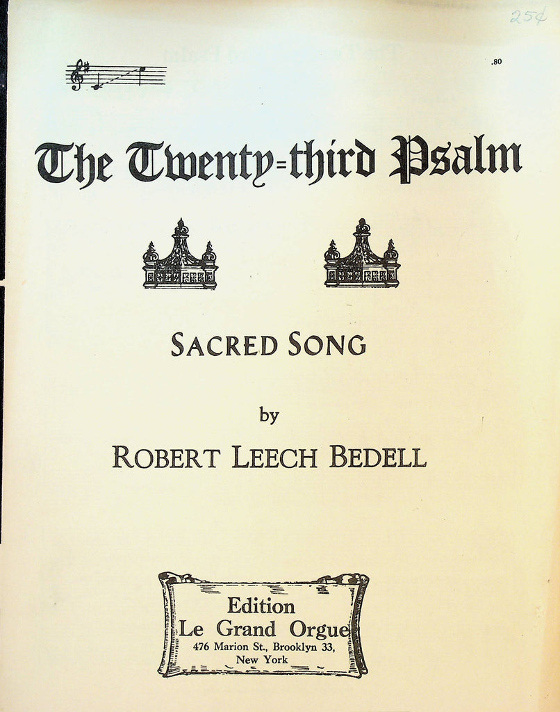 The Twenty-Third Psalm Sacred Song by Robert Leech Bedell