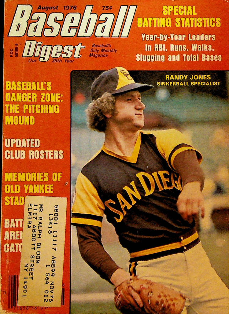 Baseball Digest August 1976 Randy Jones